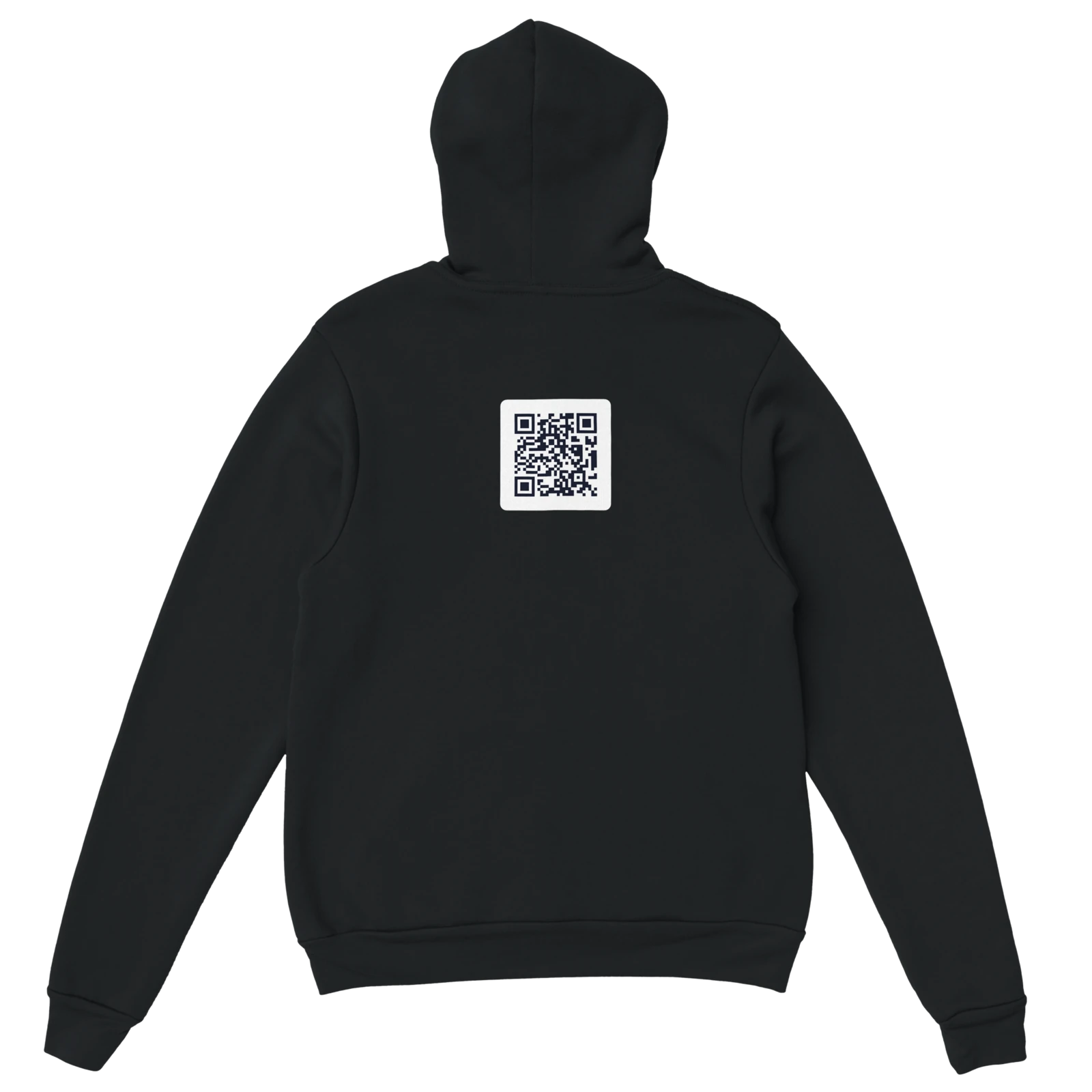 Dos de Classic Unisex Pullover Hoodie | Gildan® 18500 avec un QR code Activishare centré
