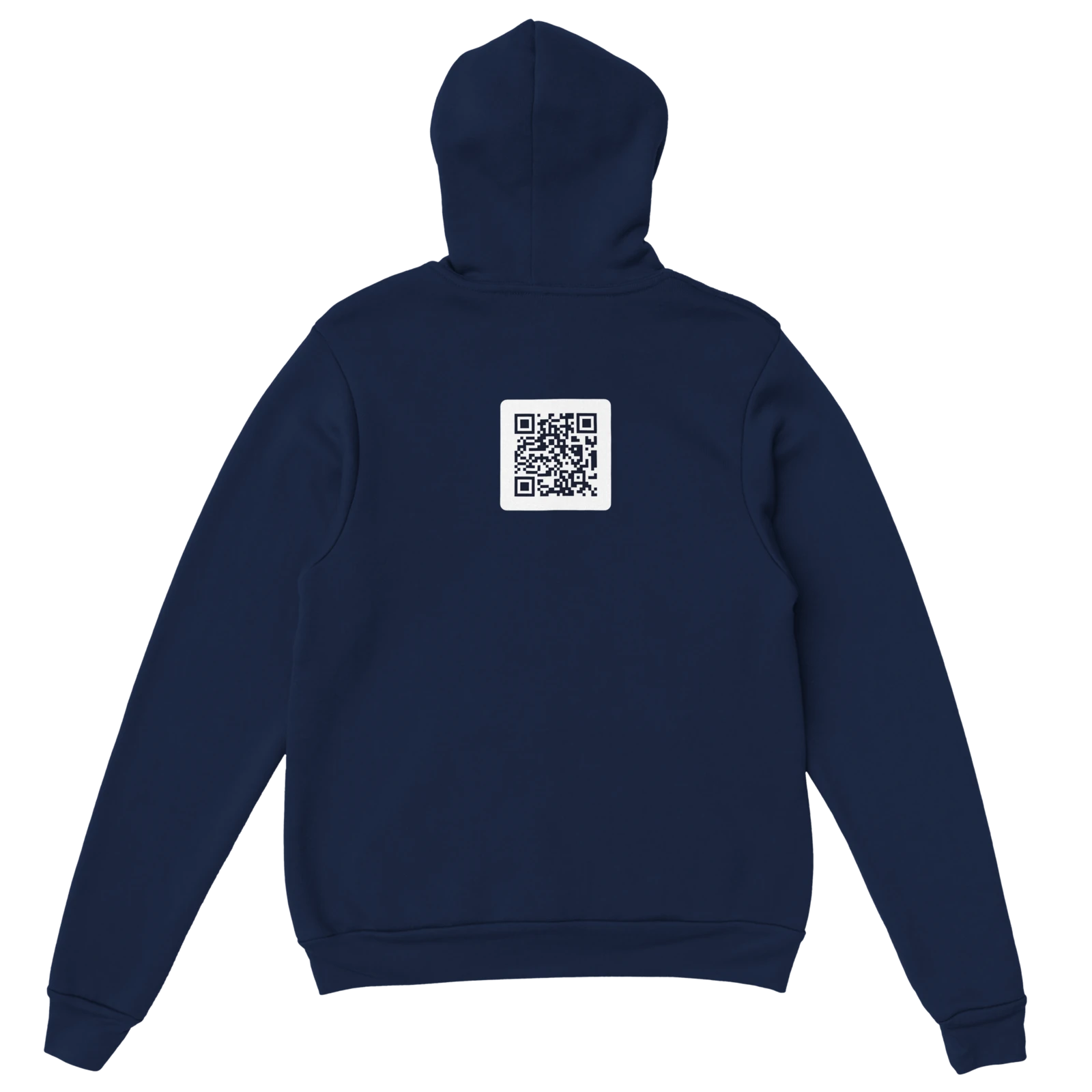 Back of Classic Unisex Pullover Hoodie | Gildan® 18500 with a centred Activishare QR code